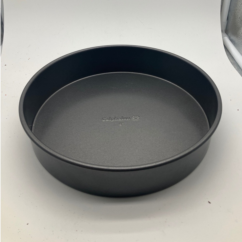 Calphalon 9 Inch Round Cake Pan Nonstick Gray Steel Bakeware 2 Inch Deep - Picture 6 of 6